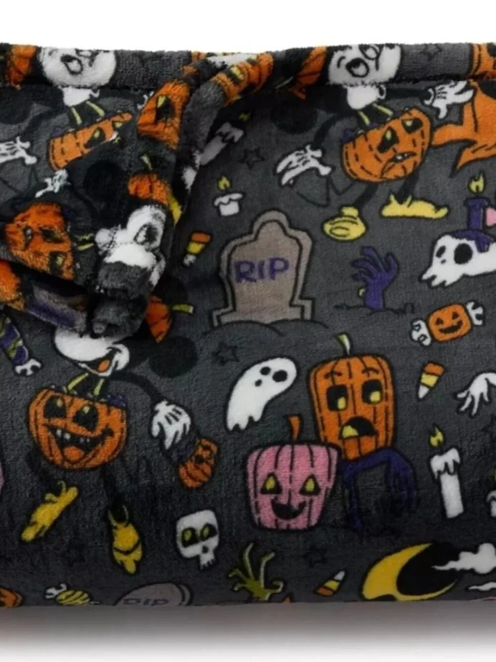 NEW MICKEY MOUSE HALLOWEEN PLUSH THROW BLANKET THE BIG ONE 5X6 FT NWT